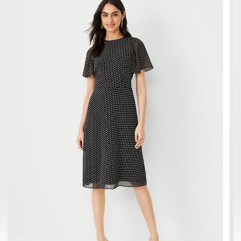 NWT Floral Flutter Sleeve Dress